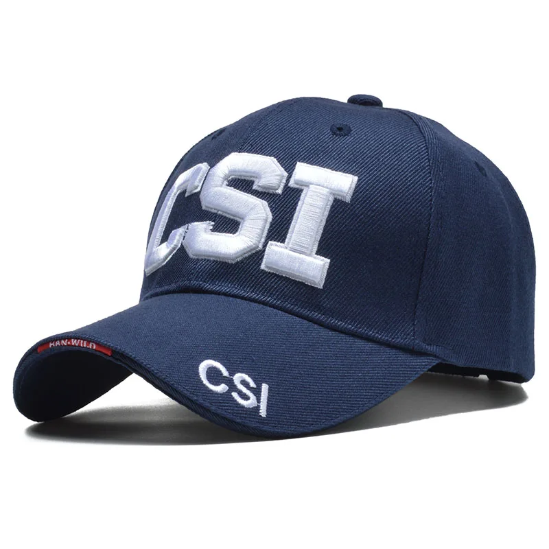 Унисекс Новая бейсболка 3D вышивка Csi письмо Gorras Para Hombre Bone Snapback Мужская кепка
