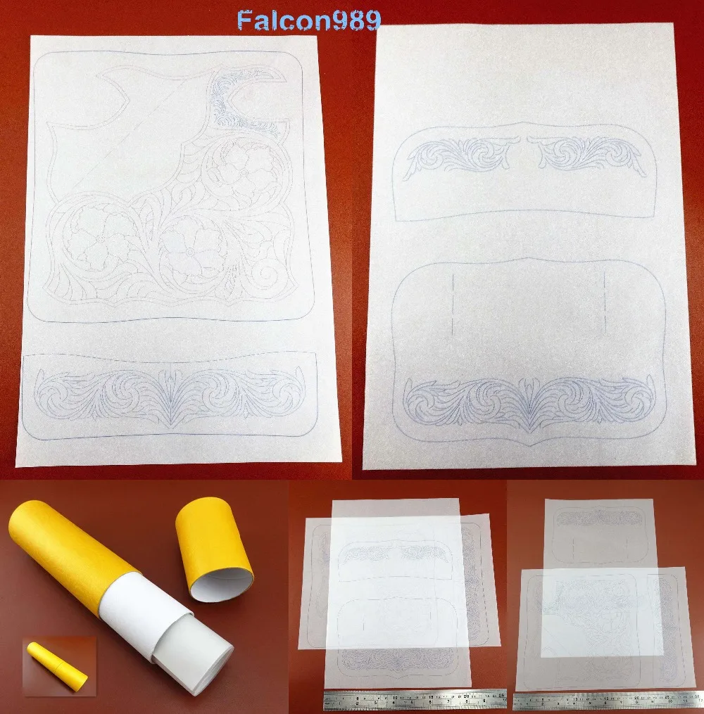 10 шт. трафарет для кожевенного ремесла из акрила с длинным бумажником + набор