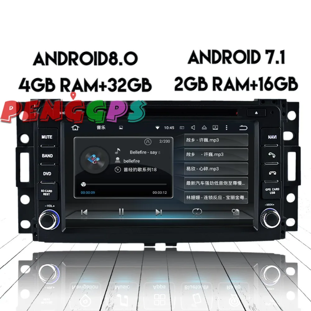 Android 8 0 7 1 автомобильный Радио dvd плеер головное устройство gps для Hummer H2 2006 2007 2008 2009