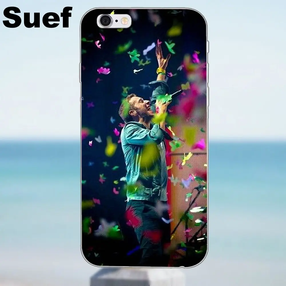 Suef Мягкий мобильный чехол для iPhone X 4 4S 5 5S 5C SE 6 6S 7 8 Plus Samsung Galaxy J1 J3 J5 J7 A3 A5 2016 2017 Coldplay
