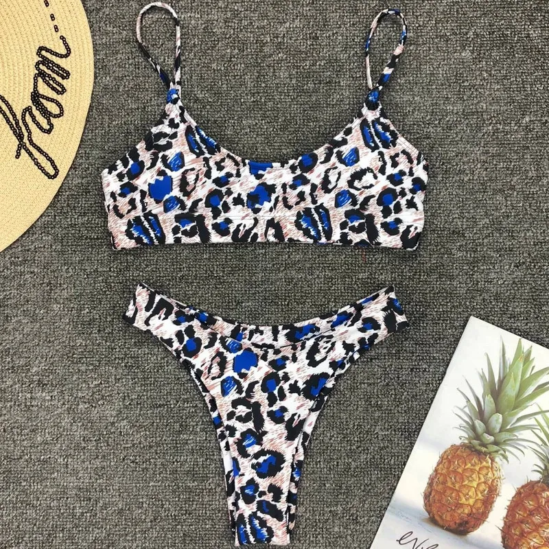 Bikini 2019 Women Push Up Leopard Set Bra Padded Strapless Swimwear Bandage Lady Swimsuit Bathing Suit | Спорт и развлечения