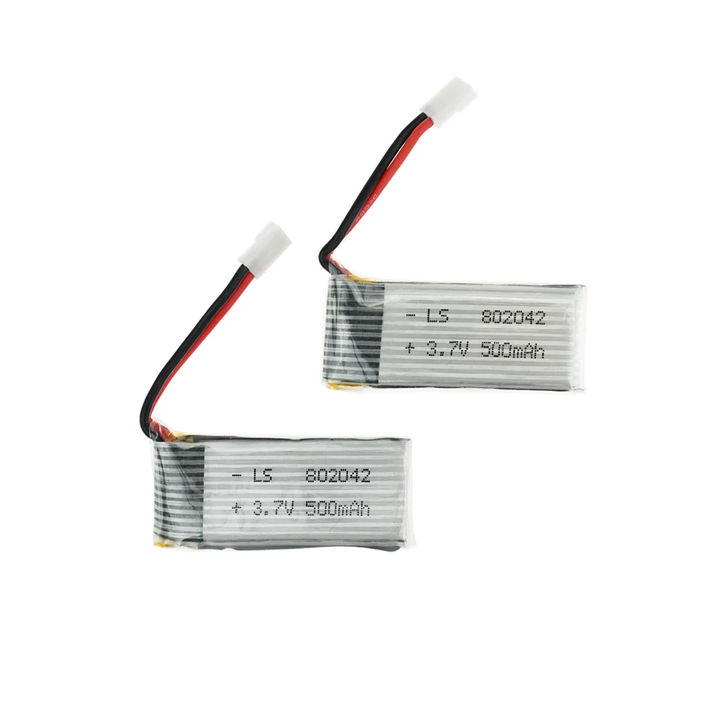 2 шт. 3 7 в 500 мАч 802042 Lipo Батарея для Eachine E50 JJRC H37 H31 RC запчасти дрона квадрокоптера