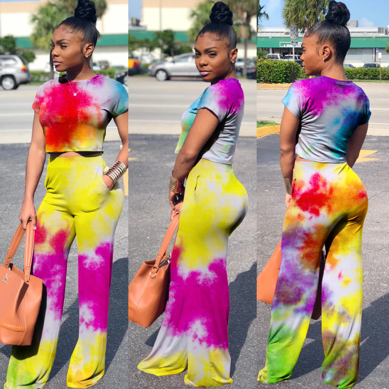 Новинка для весны 2019 стильные в африканском стиле комплект из двух предметов