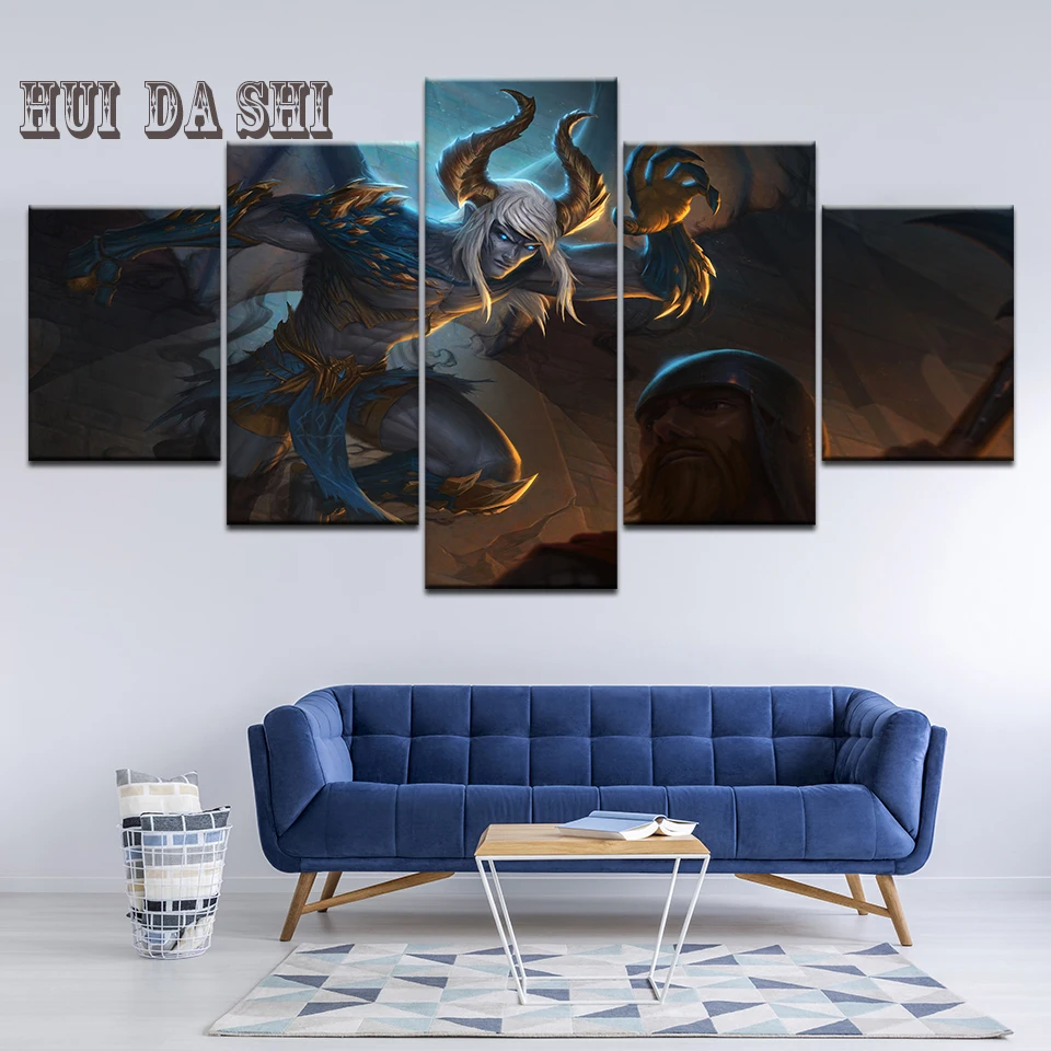 Модульная фотография SMITE Game художественный плакат на холсте с 5 панелями рисунок