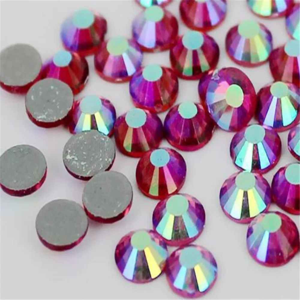 SS6 SS10 SS16 SS20 SS30 Bling Rose AB Цвет Кристалл DMC стразы s DIY свободный клей Горячая фиксация