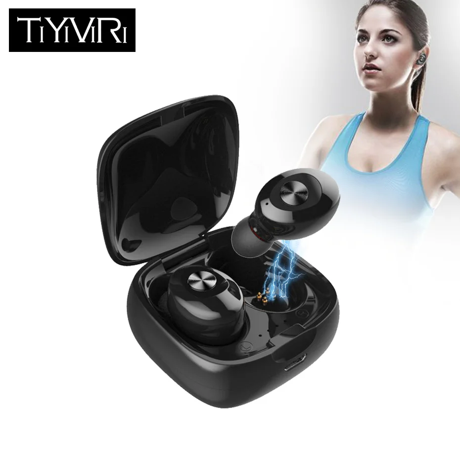 Bluetooth наушники Tws стерео TWS беспроводные с двойным микрофоном и зарядным