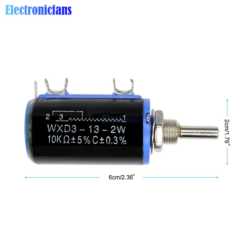 WXD3-13 2 Вт WXD3-13-2W поворотные боковые поворотные многоповоротные проволочные линейные потенциометры 10 к Ом Diy Kit Электронные