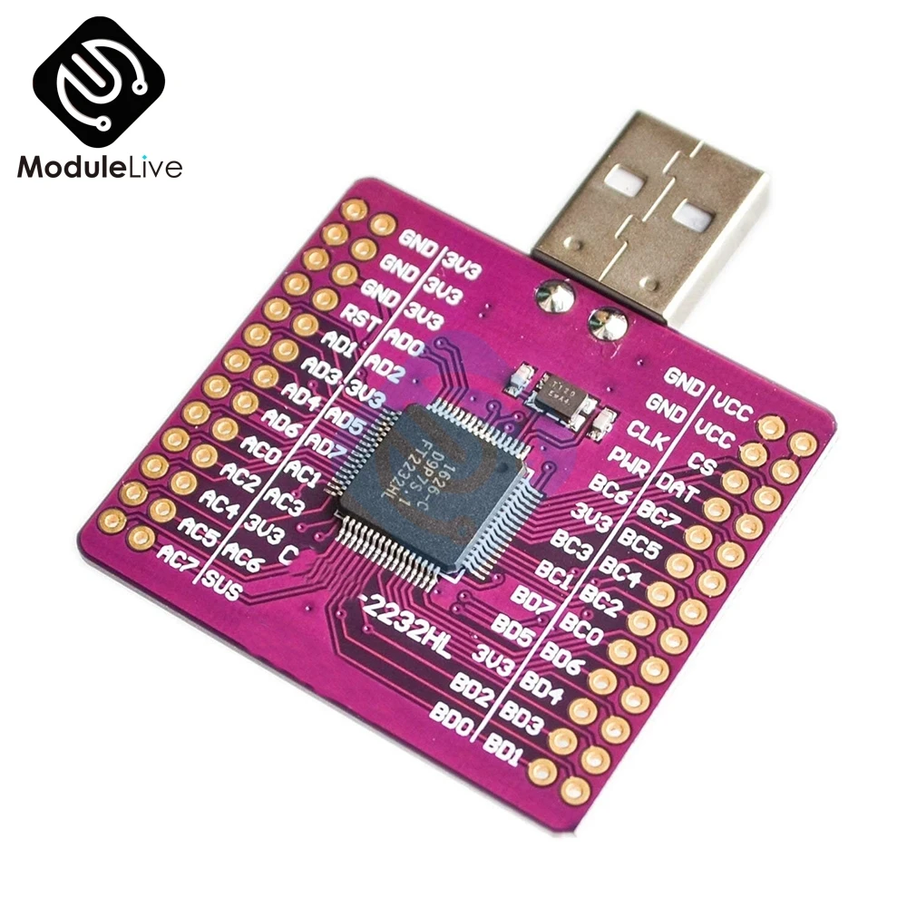 Модуль USB к UART FIFO SPI I2C JTAG RS232 FT2232HL Diy Kit электронный модуль платы блока программного