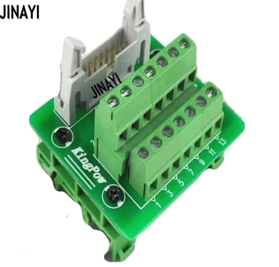 IDC 14 Pin IDC14P Штекерная Клеммная колодка Разъем PLC релейные клеммы DIN рейка монтажный