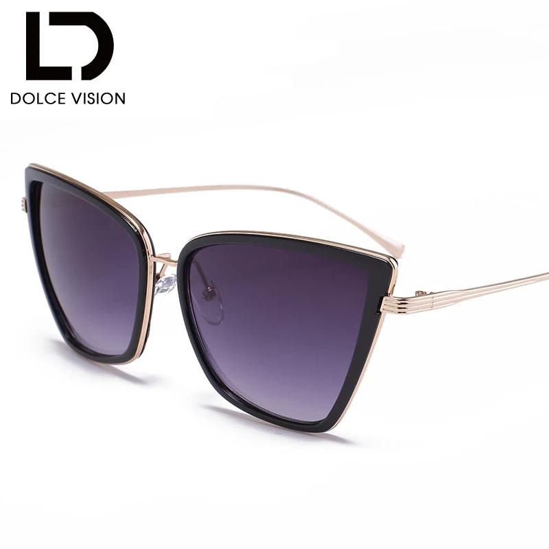 Женские солнцезащитные очки dolce&ampvision кошачий глаз с покрытием Модные оттенки