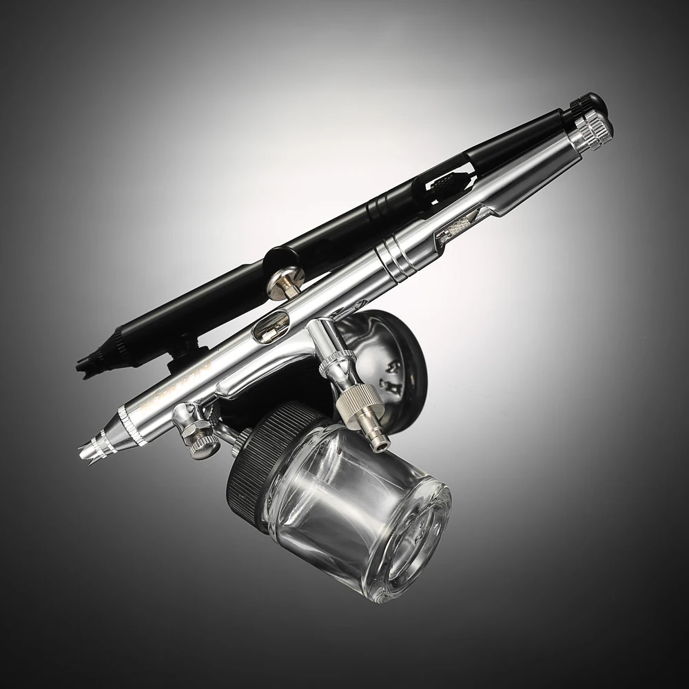 Multi-Purpose Mini Spray Gun Professional Dual-Action Airbrush Kit Air Control Air-Brush + Eyedropper 0.25mm 7cc &amp 22cc for art |