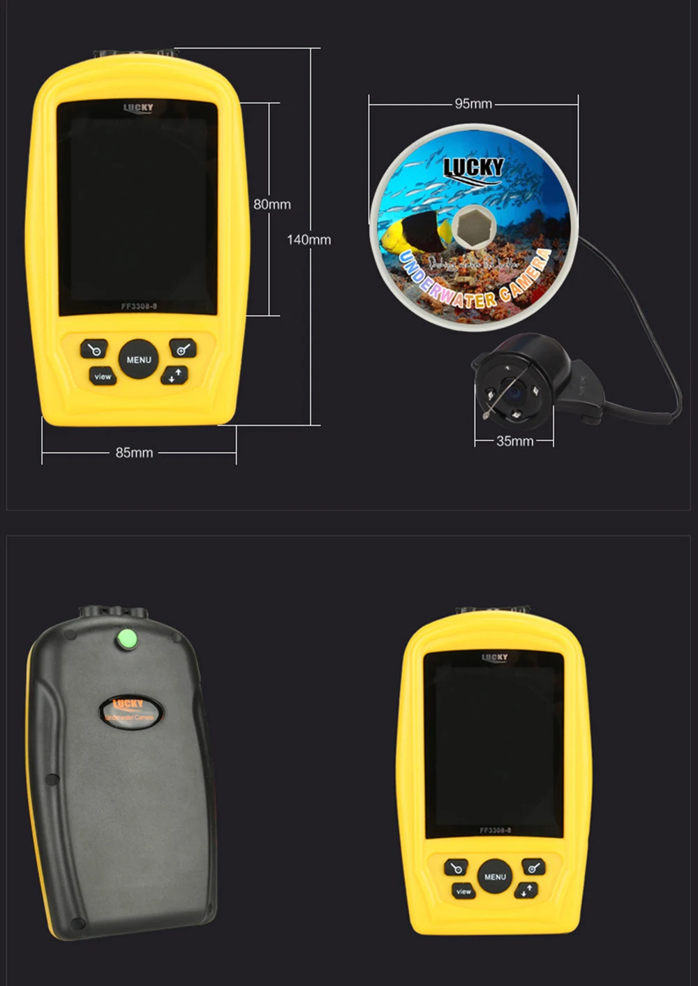 Эхолот для подледной рыбалки lucky портативный эхолот подводной и зимней с ручным