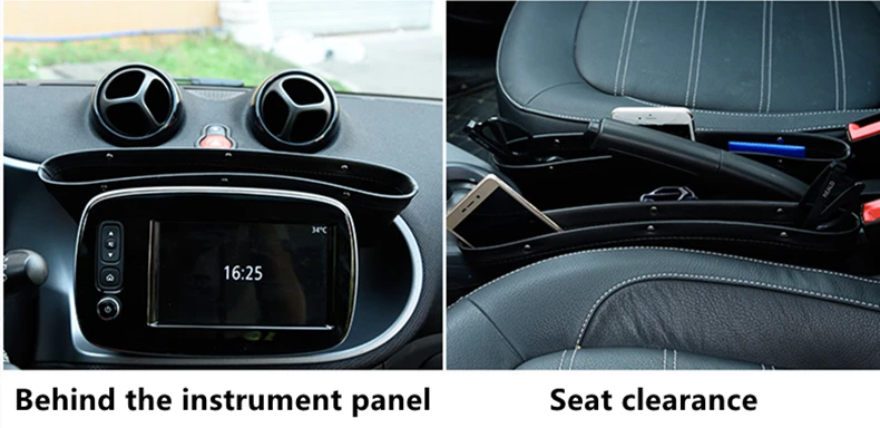 Коробка для хранения приборной панели автомобиля для smart Forfour fortwo 453 451 450 Бумажник для телефона монетное сиденье щелевая коробка для хранения/сумка автомобильные аксессуары
