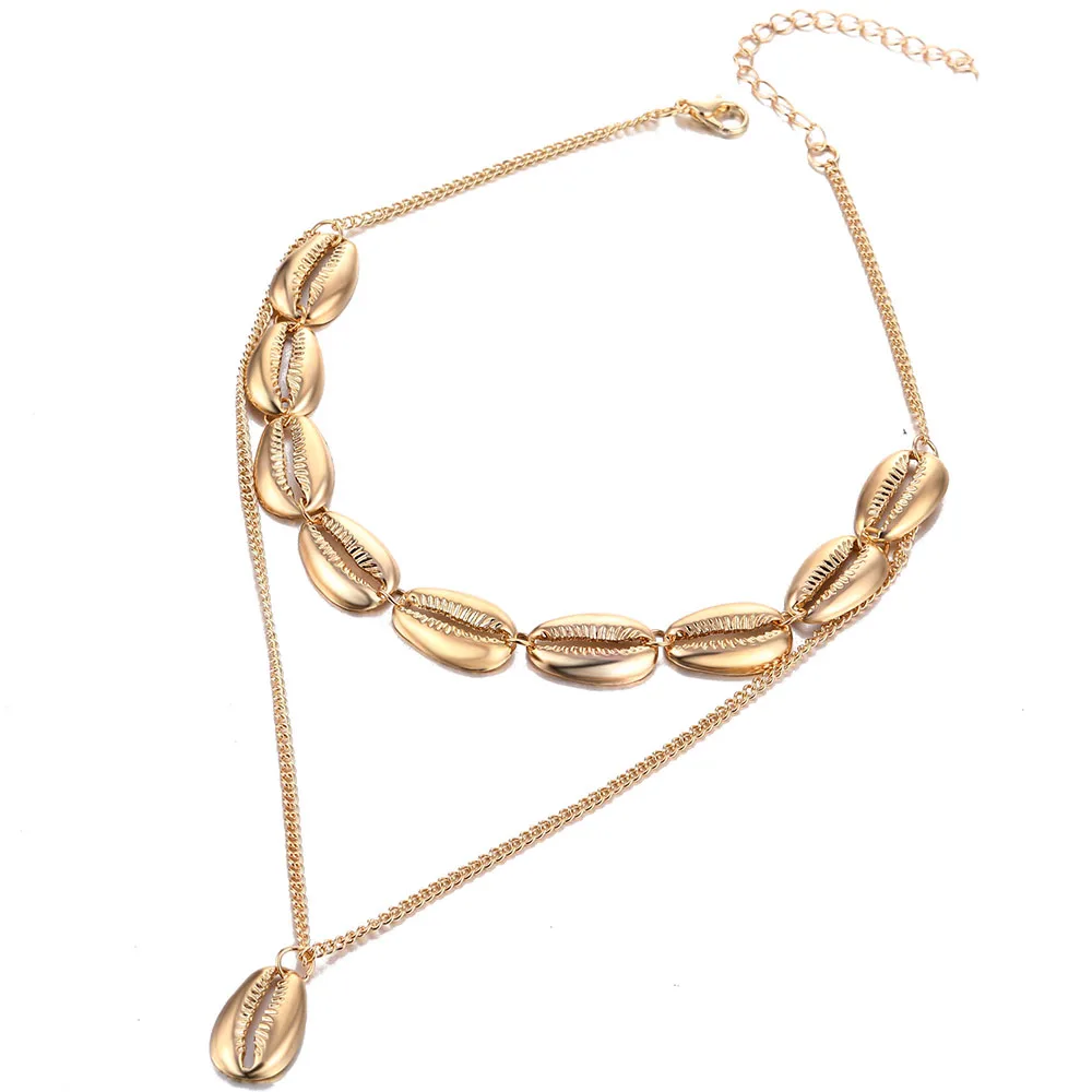 Европейские и американские модные комбинированные ожерелья с шейкой в виде раковин для использования сексуальными девушками.