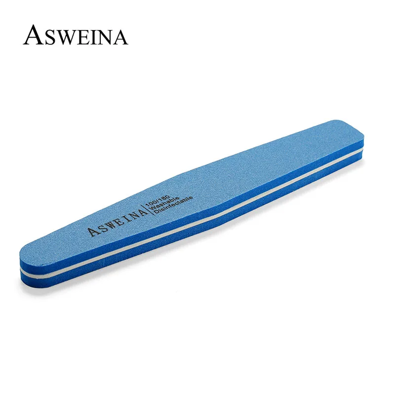 ASWEINA 10 шт./лот Двусторонняя пилка для ногтей буферная 100/180 абразивная полировка тонкие инструменты для дизайна ногтей моющаяся полировка Шлифовальная Пилка губка - Цвет: NO5