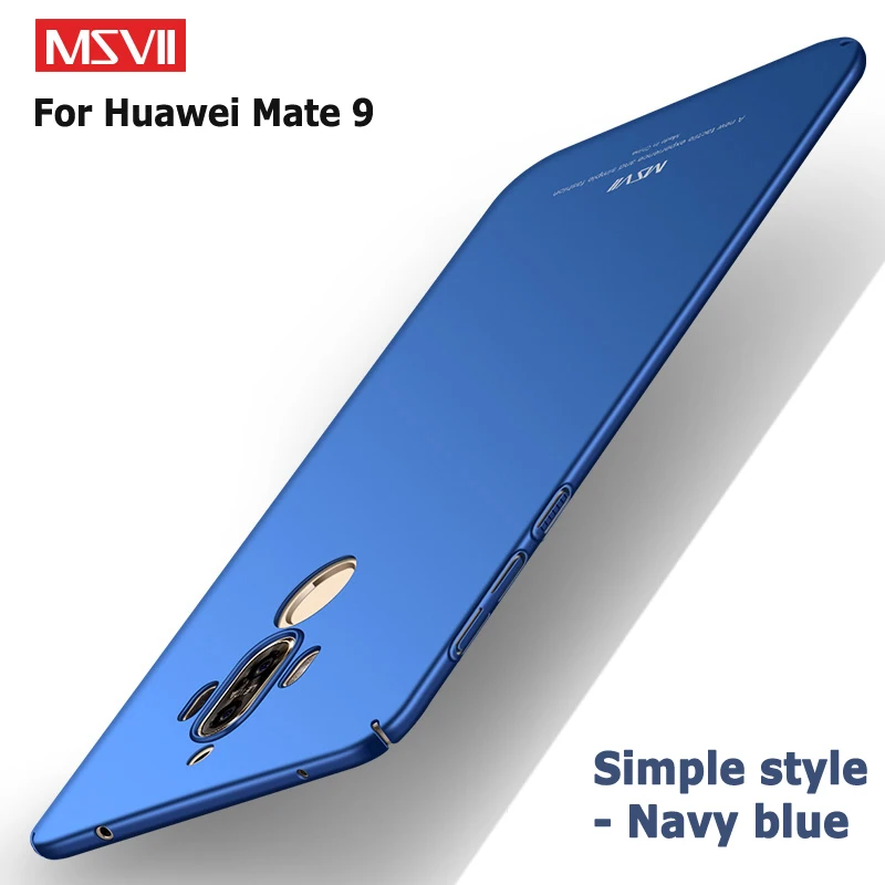 9 Simple Navy blue Чехол для huawei mate 9, бренд Msvii, роскошный тонкий скраб, чехол для huawei mate 9 Pro, чехол, твердый PC, чехол для huawei mate 9 Pro, чехол s 5,9 - Цвет: 9 Simple Navy blue