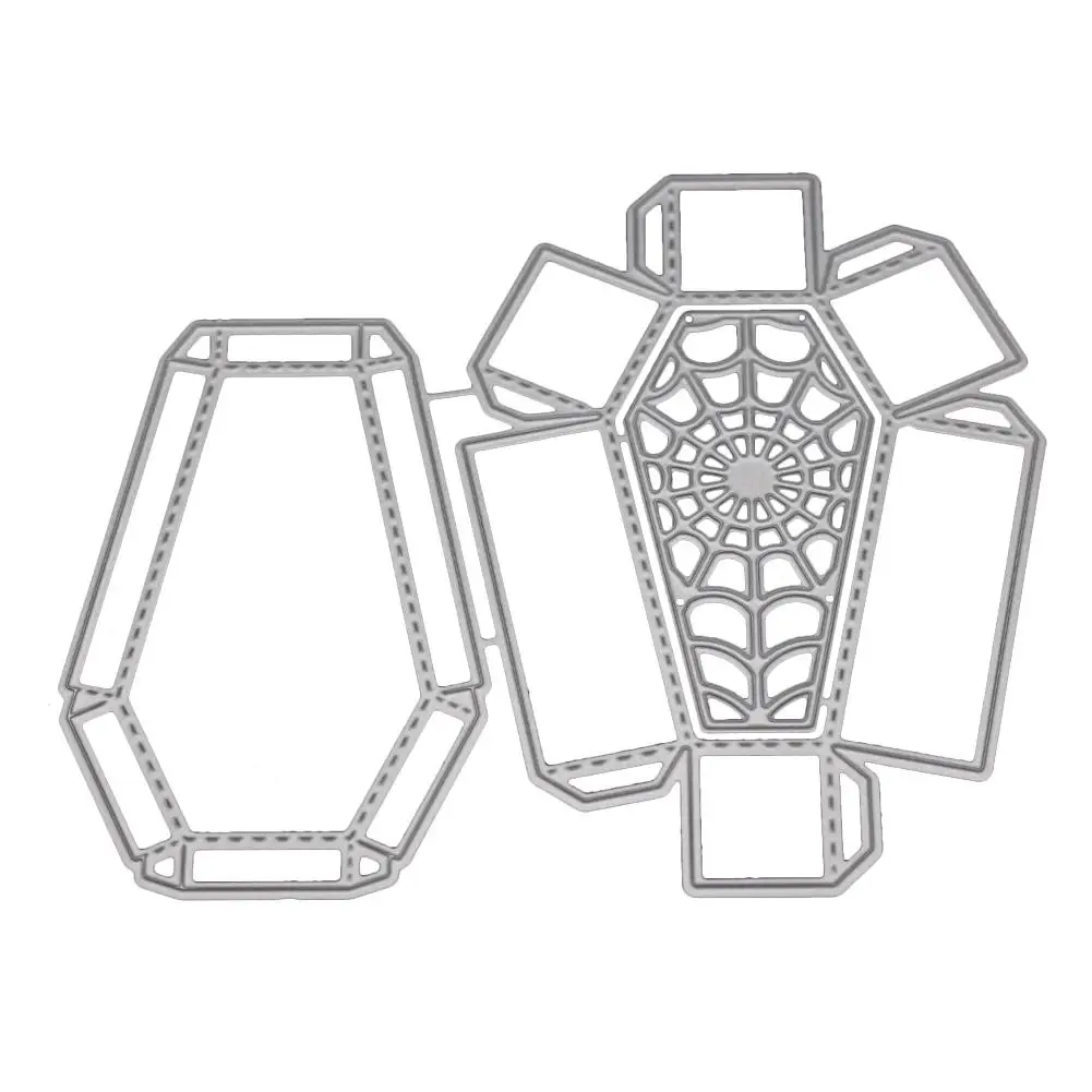 Adeeing Хэллоуин гроб резки штампы трафарет металлический шаблон формы для DIY альбом