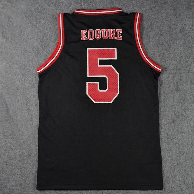 No. 5 Kogure Костюм для косплея SLAM DUNK Shohoku школьный баскетбол команда 1-15 Sakuragi Hanamichi черная футболка Джерси Спортивная униформа - Цвет: No. 5 Kogure