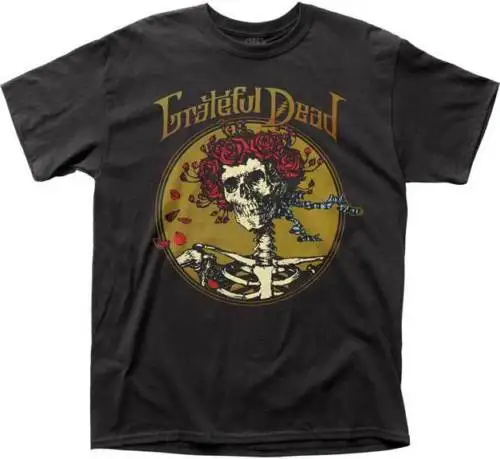 GRATEFUL DEAD - Grateful Skull T SHIRT M-L-XL-2XL Brand New Official Shirt Short Sleeve Crew Neck Fashion | Мужская одежда
