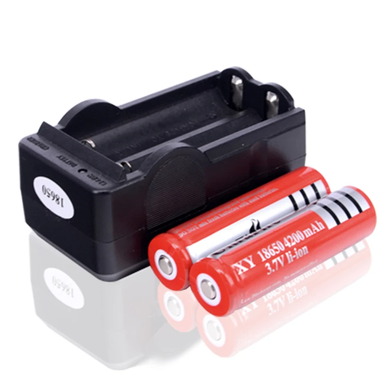 18650 Rechargeable Battery for LED Light Lithium 4200mAh 3.7v Bateria 8PCS/LOT with Charger | Электроника