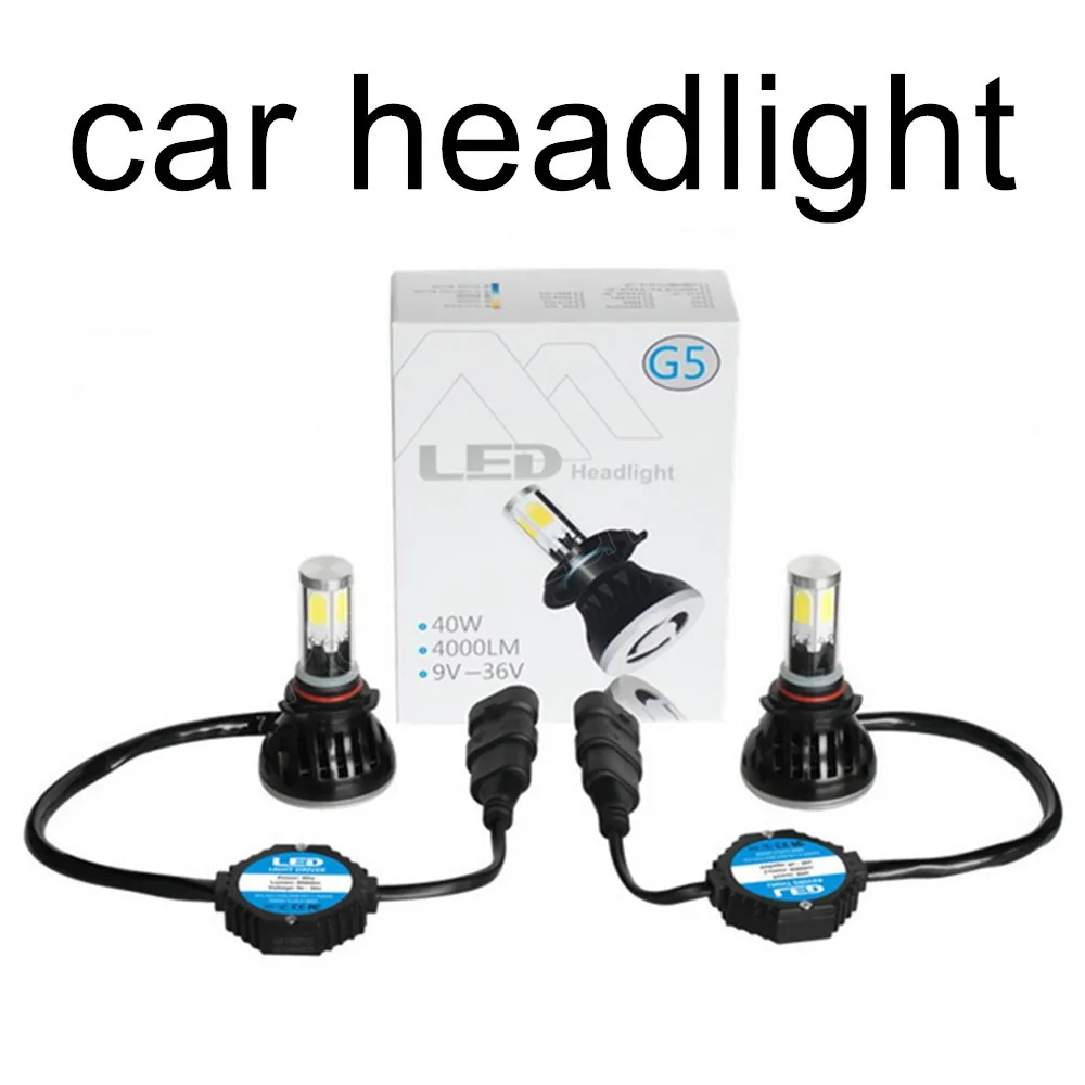 

Car Styling 2 pieces 12V 24V 40W Car Bulbs Led Headlight Kits Fog Lamps 6000K 9006 HB4/H7/H8 H9 H11/H10 9005 HB3/H16 5202