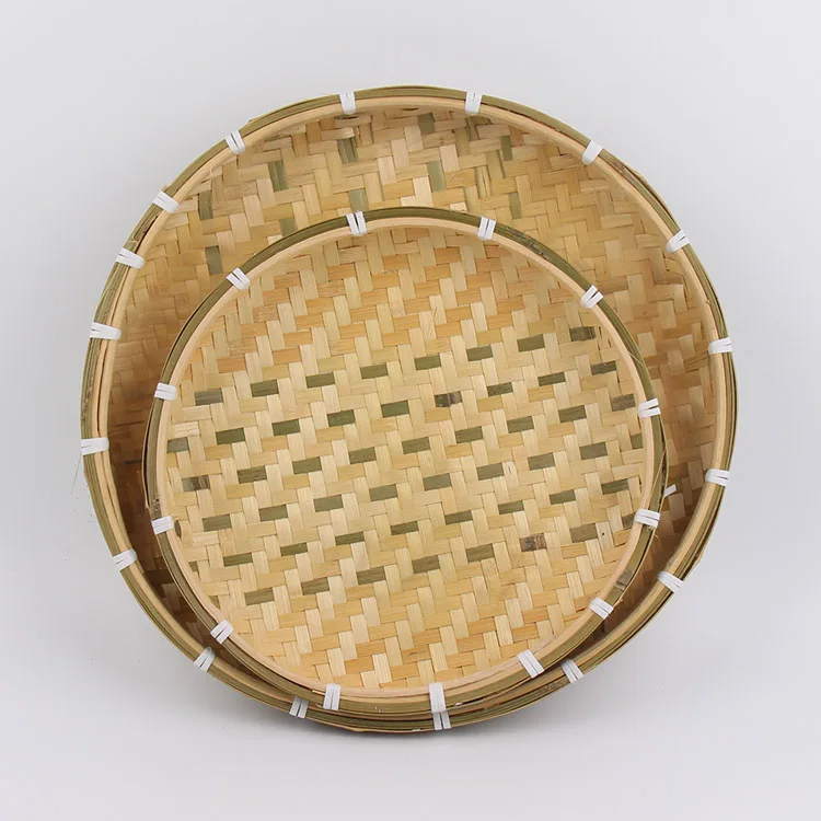 Chinese handmade bamboo weave a sieve flat Grocery Storage Dry grain tools cage organizer Kitchen accessories no paint | Дом и сад
