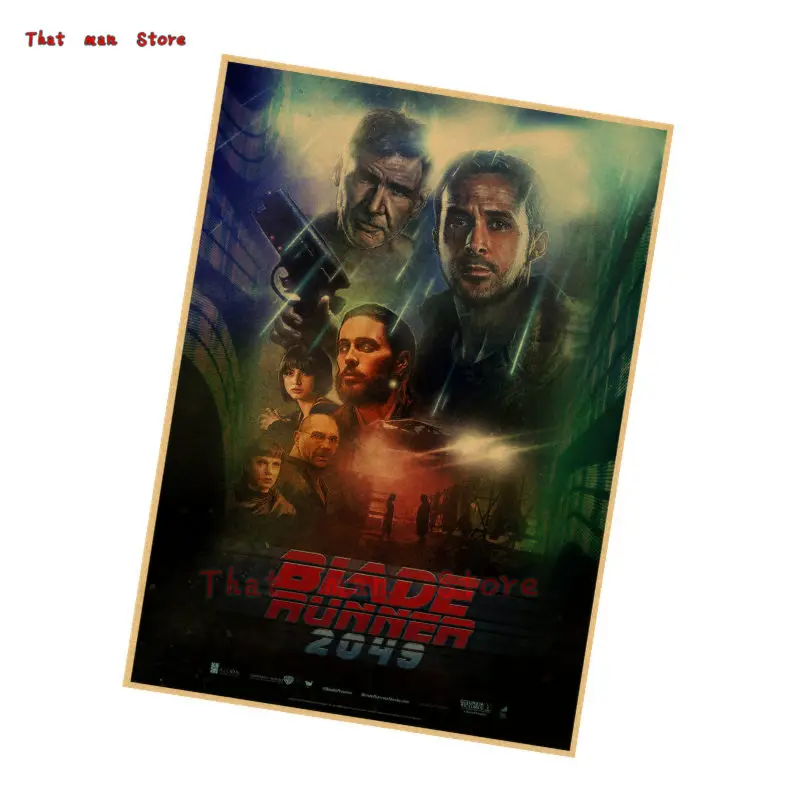 Винтажный постер, бегущий с лезвием, 2049, ryan gosling, украшение для домашнего интерьера, крафт-пленка, постер для рисования, наклейки на стену 42*30 см