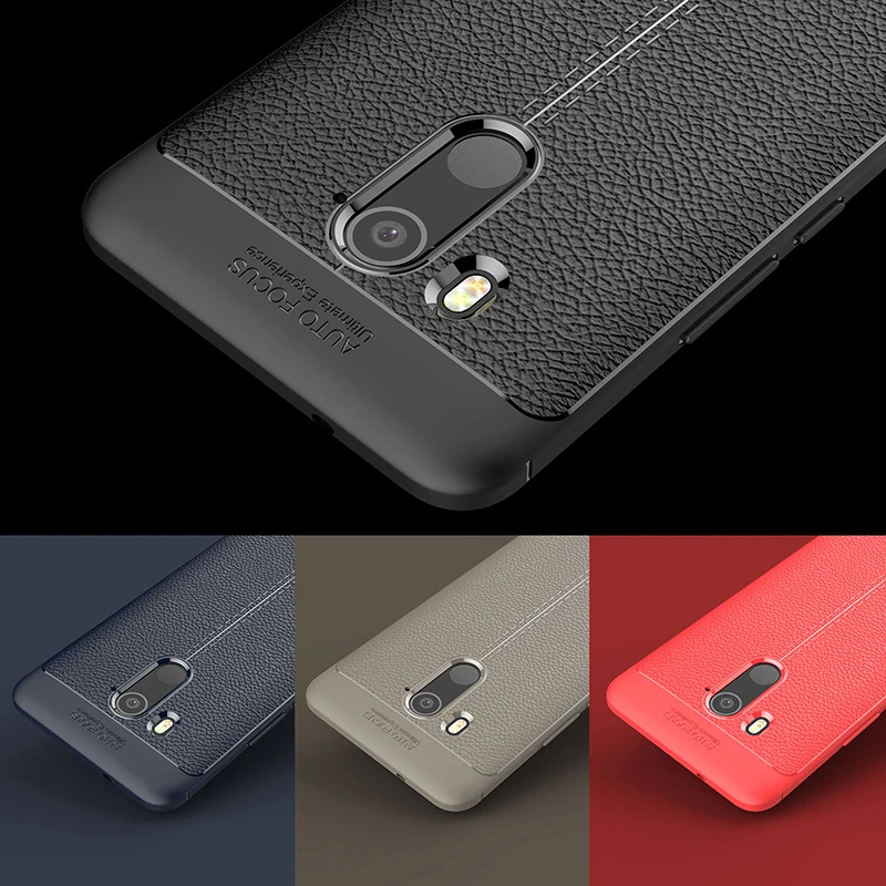 Soft Silicone TPU Case Cover For HTC U11 Plus D12 Litchi Grain Life Eyes Solid Color Phone |