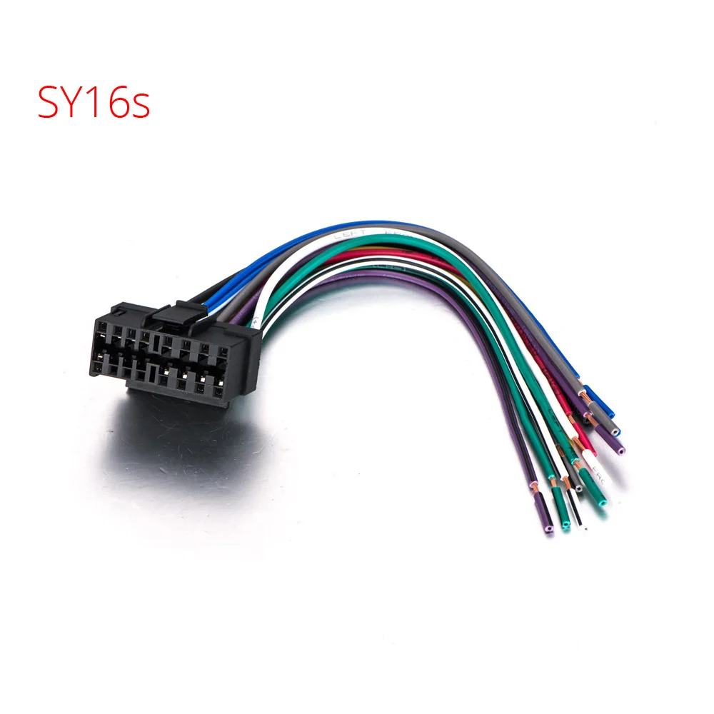 SY16s AtoCoto ISO стандартный жгут проводов для sony CDX MEX DSX WX Автомобильное CD-радио аудио стерео жгут проводов разъем адаптера - Название цвета: SY16s
