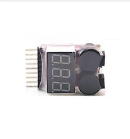 1pcs digital 2 in1 low buzzer alarmbb alarm 1s 8s lipo li on fe rc voltage meter monitor tester for helicopter battery 35off