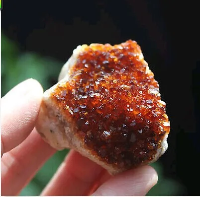 Натуральный маленький цитрин цветок кварцевый кристалл геодезический кластер |