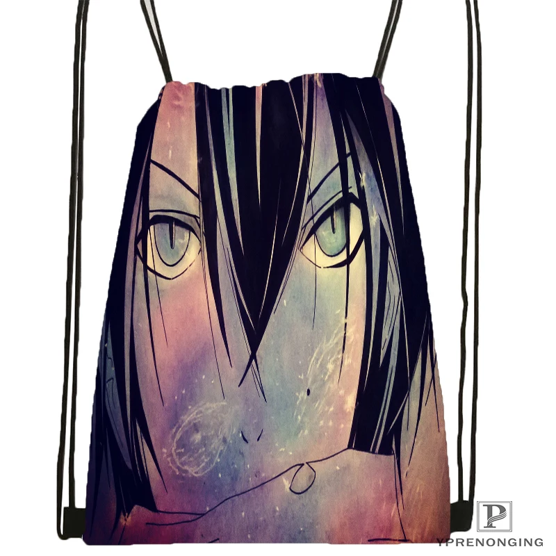 Рюкзак на шнурке Noragami заказ милый детский рюкзак черная задняя Сумка 31x40 см #180531 02