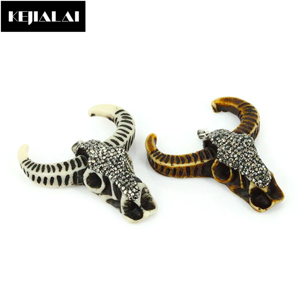 Кулон из искусственной кожи с козой ожерелье подвеской в виде Головы Быка Овцы