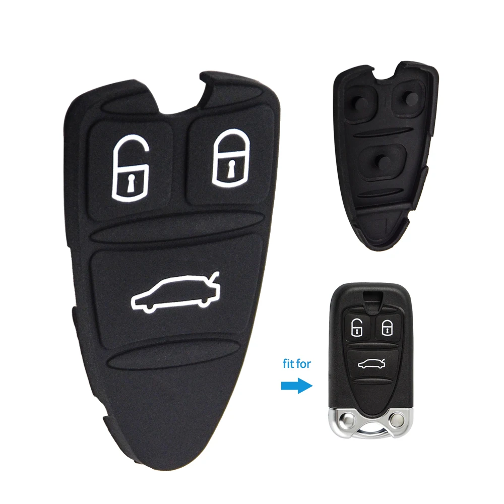 Замена OkeyTech силиконовая резина 3 кнопки Pad для Alfa Romeo 159 Brera 156 Spider Black корпус смарт