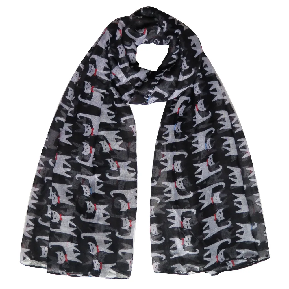 Женский большой шарф шаль с принтом кошек и животных|shawl wrap|scarf shawl wraplarge scarf |