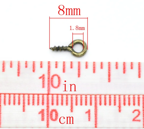 DoreenBeads 1000 бронзовые винты с резьбой под глаза сверла 8х4 мм (B14668) yiwu|jewelry ring making