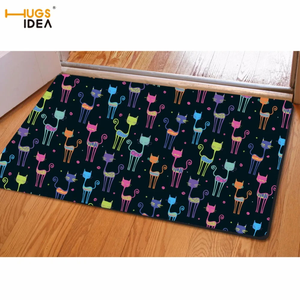 HUGSIDEA Kawaii с изображением животного кота напольные коврики для входной двери