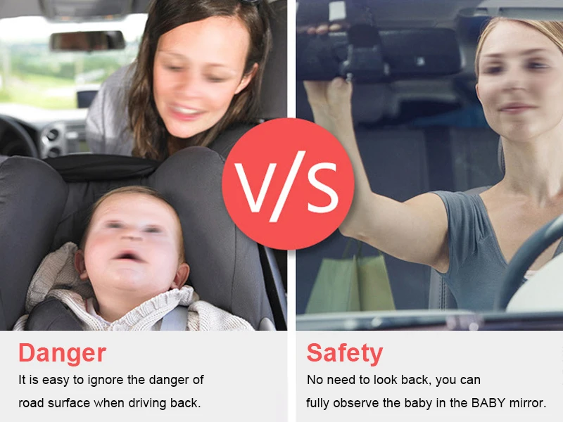 Зеркало заднего вида для наблюдения за ребенком в симпатичном стиле, зеркало для безопасности ребенка, зеркало для заднего вида, безопасное вождение