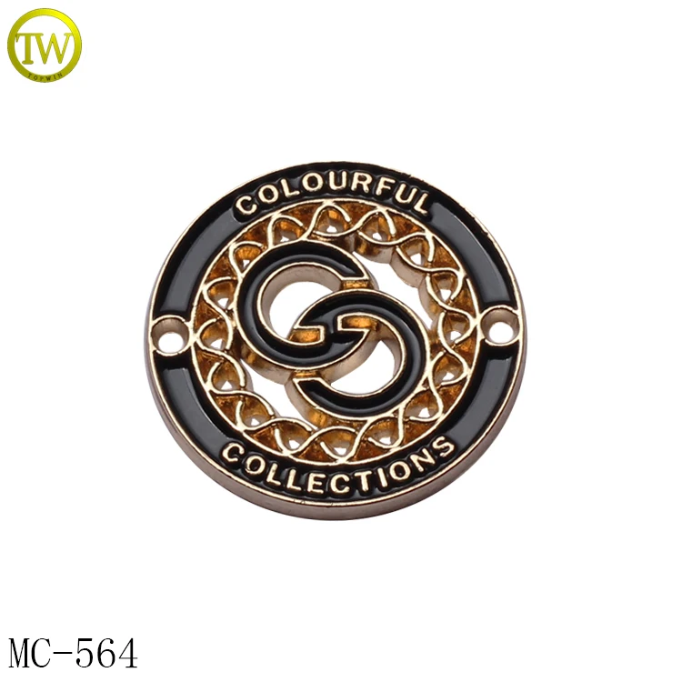 Фото MC566 одежда круглая бирка Металлический Логотип этикетка металлические Именные