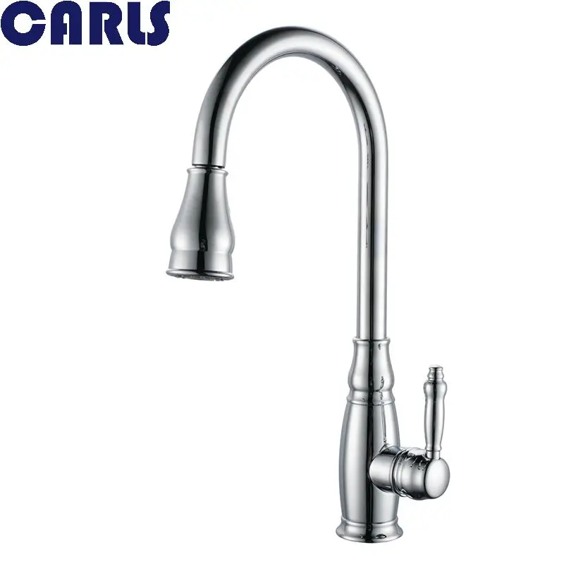 New Arrival Pull out Kitchen faucet 3 function Sink mixer Faucet Out Dual Sprayer Nozzle Hot Cold Mixer Water Taps F3015 | Обустройство
