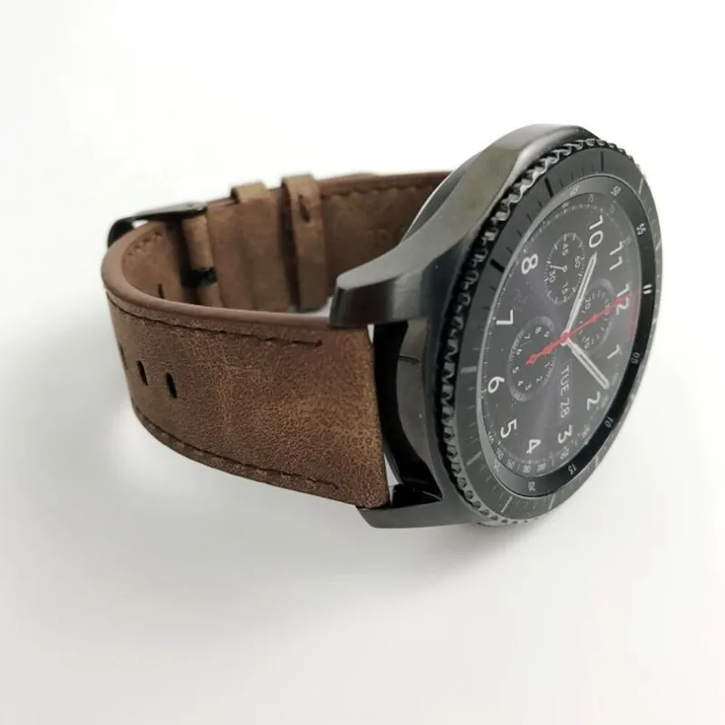 Хохлатый кожаный ремешок S3 Frontier для samsung Galaxy watch 46 мм 22 мм ремешок для часов huawei часы gt ремешок ретро браслет