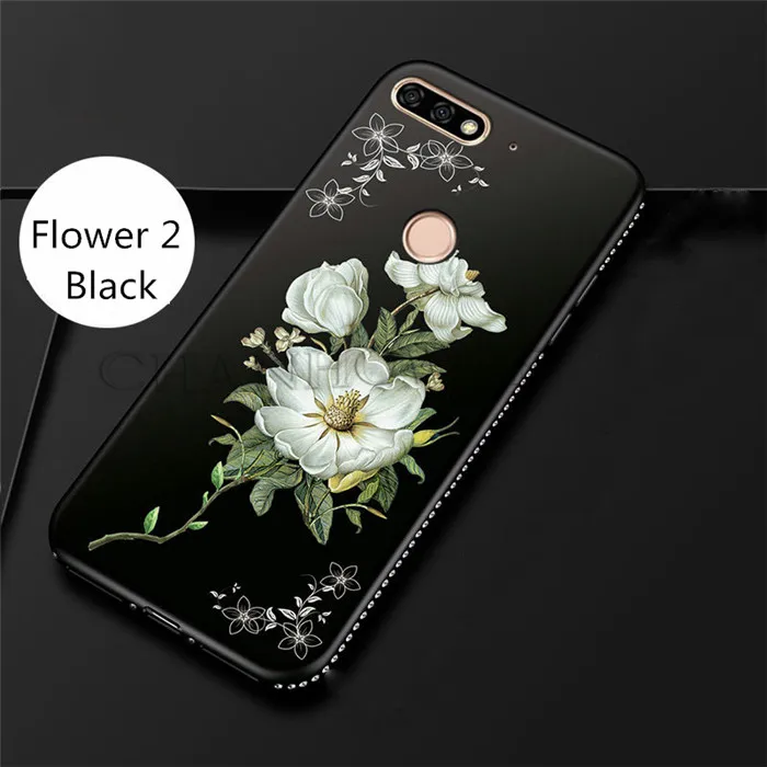 3D рельефный чехол для Huawei P20 P10 P9 P8 Lite мини P Smart Y5 Y6 Prime Y7 Y9 Nova 2i Honor 6A 6C 7C 7A Pro 8 9 10 Lite - Цвет: No.2 Black