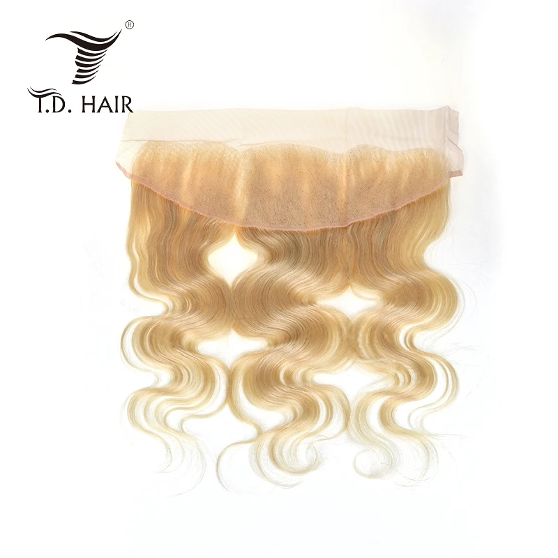 TD HAIR 613 бразильские человеческие волосы с фронтальной застежкой волнистые