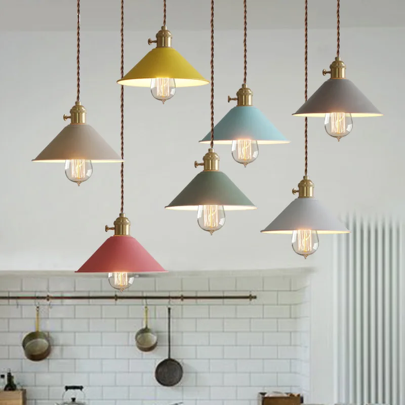 Кантри красочные светодиодные люстры освещение Ресторан спальня Hanglamp Винтаж