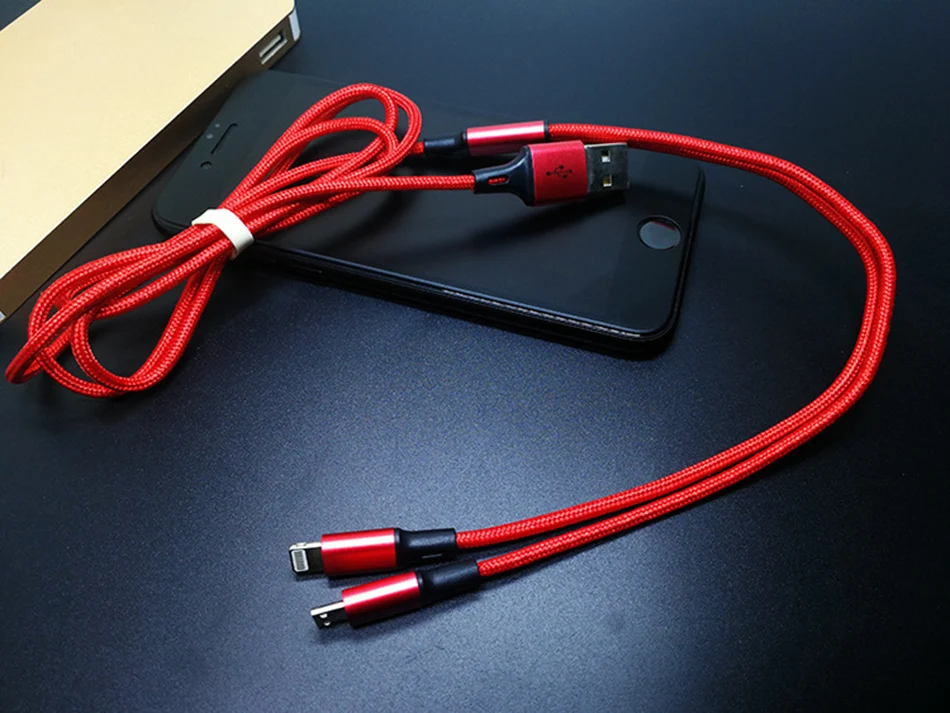 NOHON 2 в 1 USB B 8 контактный кабель для зарядки освещения для Iphone X 8 7 6 6S 5 XS MAX Micro USB для samsung S7 S6 huawei кабель зарядного устройства