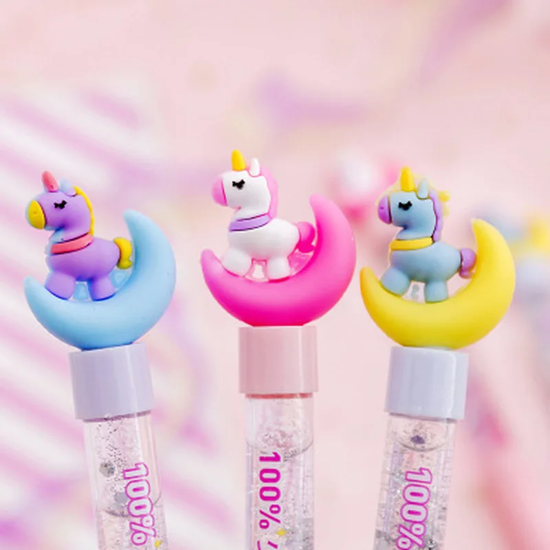 1 шт. гелевая ручка с единорогом 0 38 мм Kawaii Канцелярские Новинка милые