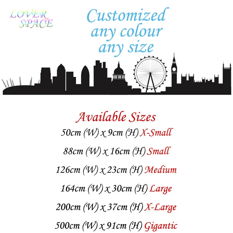 Лондон ориентиры настенные стикеры Skyline стены искусства гостиной фон наклейки