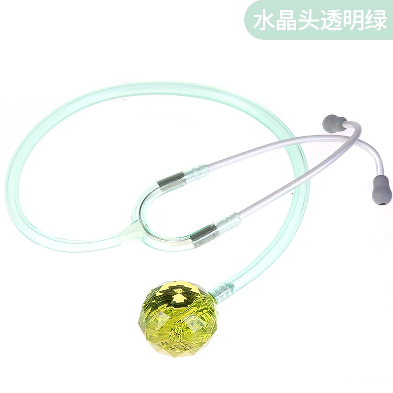 Transparent green Spirit Fun animal Профессиональный одиночный головной медицинский кардиологический милый стетоскоп для - Цвет: Transparent green