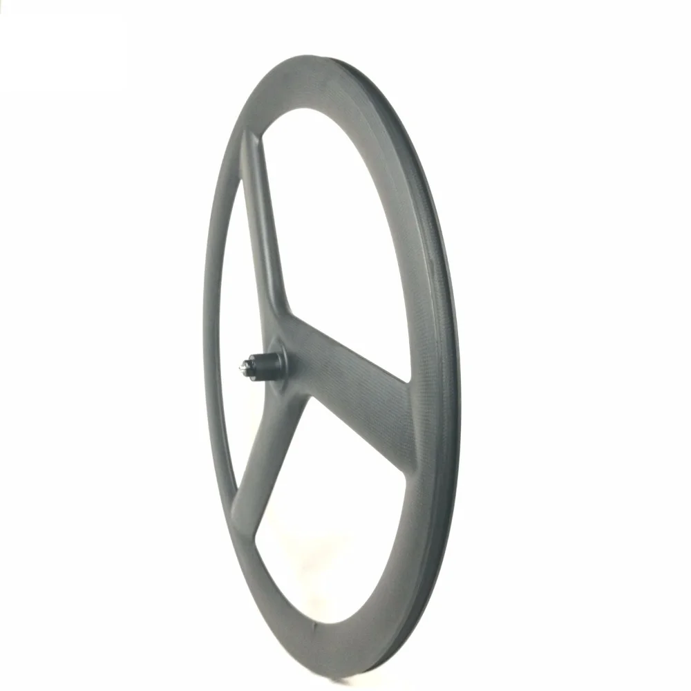 Углеродные колеса CarbonWheel с фиксированной передачей 3 Спицы 700c 3k UD матовые