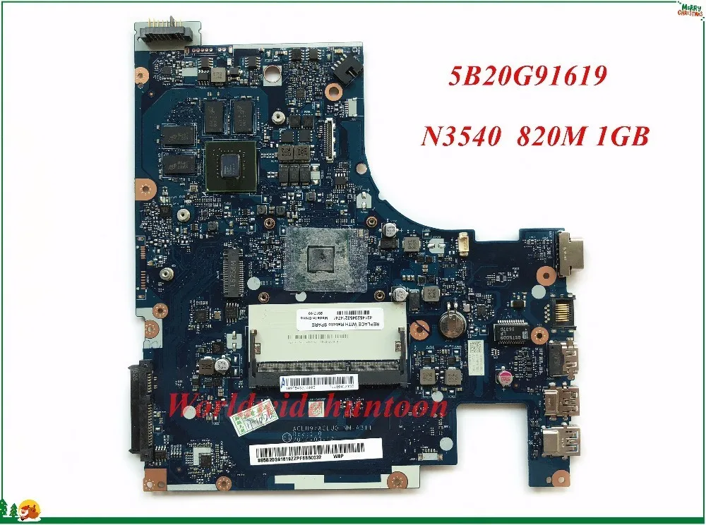 Материнская плата для ноутбука Lenovo Ideapad 5B20G91619 высокого качества ACLU9/ACLU0/N3540 820 м 1 ГБ